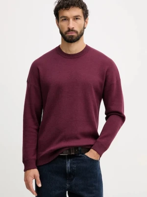 United Colors of Benetton sweter z dodatkiem wełny męski kolor bordowy 1Y6SK10A7