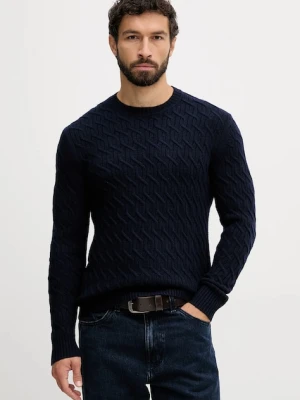 United Colors of Benetton sweter z dodatkiem wełny męski kolor granatowy 1335U10A9