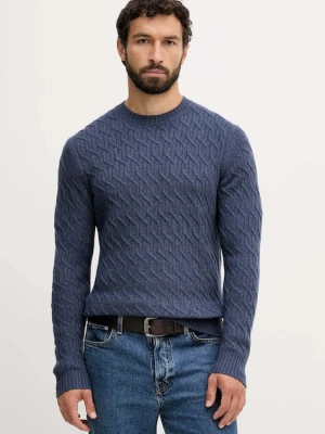 United Colors of Benetton sweter z dodatkiem wełny męski kolor niebieski 1335U10A9