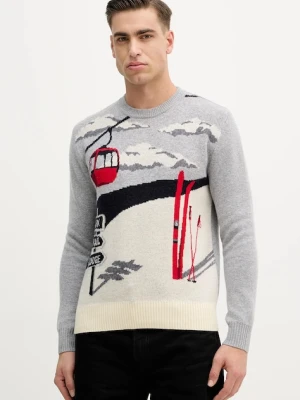 United Colors of Benetton sweter z dodatkiem wełny męski kolor szary 1444K10B4