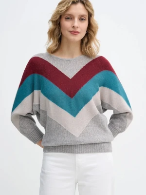 United Colors of Benetton sweter z dodatkiem wełny x Stranger Things damski kolor szary lekki 1VUDE10EP