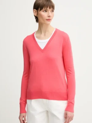 United Colors of Benetton sweter z domieszką jedwabiu damski kolor różowy lekki 1ZRED402L
