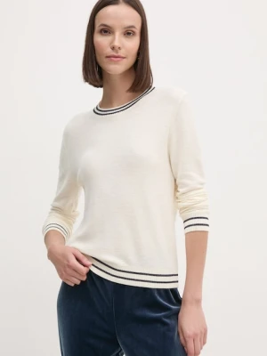 United Colors of Benetton sweter z domieszką jedwabiu kolor beżowy lekki 1SMYE10B8