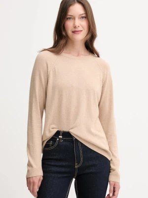 United Colors of Benetton sweter z domieszką wełny damski kolor beżowy 1035D1P17