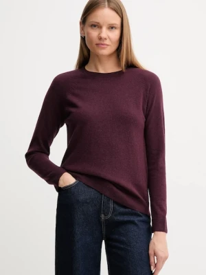 United Colors of Benetton sweter z domieszką wełny damski kolor bordowy 1035D1P17
