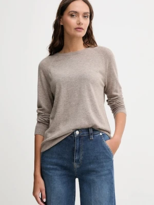 United Colors of Benetton sweter z domieszką wełny damski kolor brązowy 1035D1P17