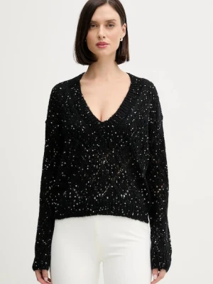 United Colors of Benetton sweter z domieszką wełny damski kolor czarny 1LPRD403G