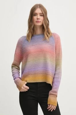 United Colors of Benetton sweter z domieszką wełny damski kolor multicolor 1050D10C0