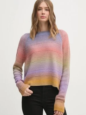 United Colors of Benetton sweter z domieszką wełny damski kolor multicolor 1050D10C0