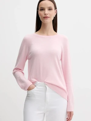 United Colors of Benetton sweter z domieszką wełny damski kolor różowy 1035D1P17