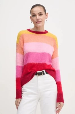 United Colors of Benetton sweter z domieszką wełny damski kolor różowy lekki 1026E10BS