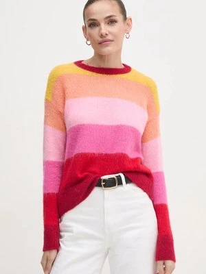 United Colors of Benetton sweter z domieszką wełny damski kolor różowy lekki 1026E10BS