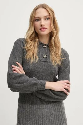 United Colors of Benetton sweter z domieszką wełny damski kolor szary 10R2D3013