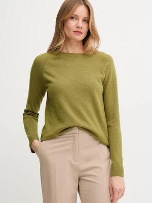 United Colors of Benetton sweter z domieszką wełny damski kolor zielony 1035D1P17