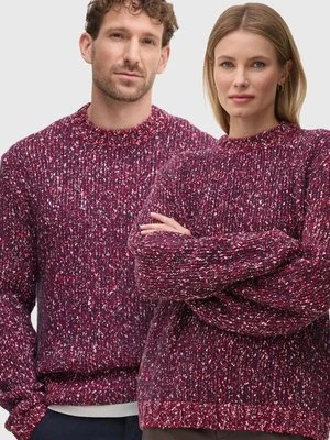 United Colors of Benetton sweter z domieszką wełny kolor bordowy 116NU108M