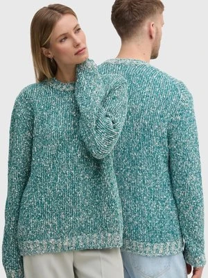 United Colors of Benetton sweter z domieszką wełny kolor turkusowy 116NU108M