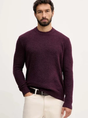 United Colors of Benetton sweter z domieszką wełny męski kolor bordowy 1L5YU10AD