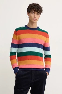 United Colors of Benetton sweter z domieszką wełny męski kolor multicolor lekki 1235K107K