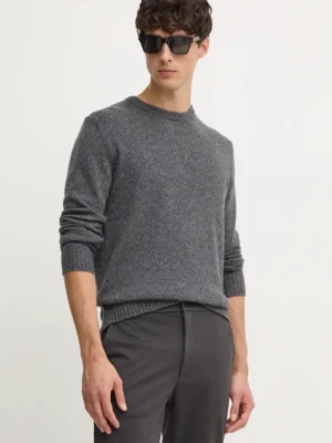 United Colors of Benetton sweter z domieszką wełny męski kolor szary lekki