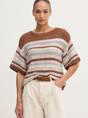 United Colors of Benetton sweter z krótkim rękawem damski z bawełną