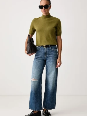 United Colors of Benetton sweter z krótkim rękawem damski z wełną
