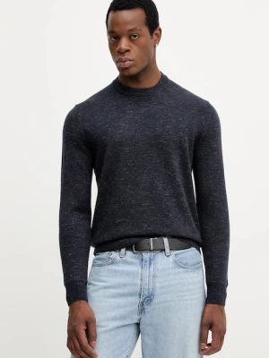 United Colors of Benetton sweter z wełną męski kolor granatowy 111ZU10AB