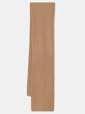 United Colors of Benetton szalik wełniany kolor beżowy gładki 1244DU01G