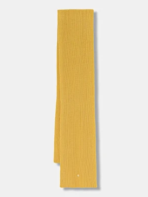 United Colors of Benetton szalik z dodatkiem wełny męski kolor żółty gładki 12PAUU00X