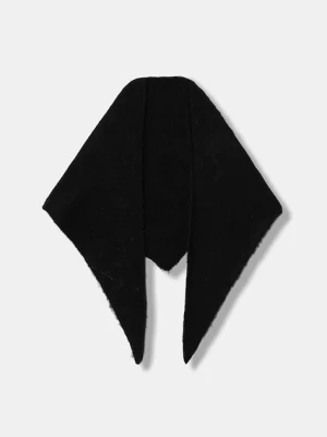 United Colors of Benetton szalik z domieszką wełny damski kolor czarny gładki 6QZPDU020