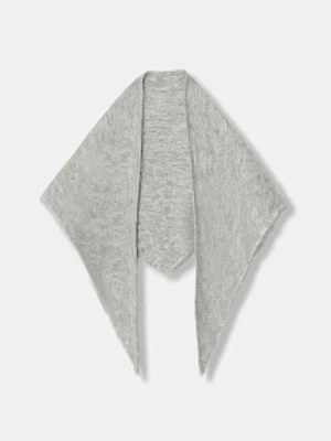 United Colors of Benetton szalik z domieszką wełny damski kolor szary gładki 6QZPDU020