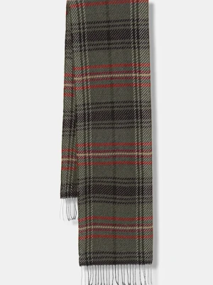 United Colors of Benetton szalik z domieszką wełny męski kolor zielony wzorzysty 6E9FUU00Y