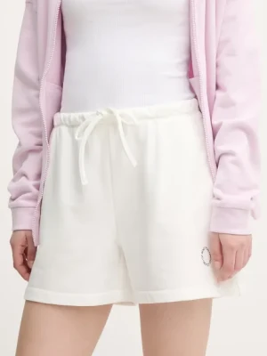 United Colors of Benetton szorty damskie kolor biały gładkie high waist 31NB3900Q