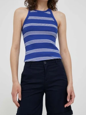 Zdjęcie produktu United Colors of Benetton szorty damskie kolor granatowy gładkie medium waist