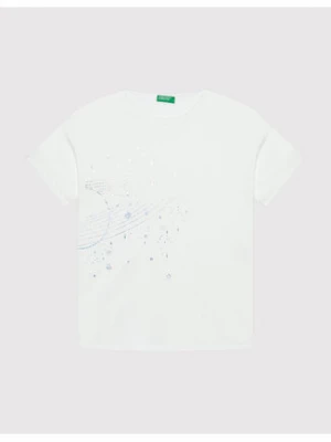 United Colors Of Benetton T-Shirt 3096C102G Biały Regular Fit