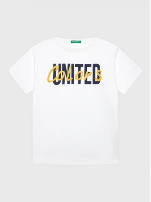 United Colors Of Benetton T-Shirt 3096C109X Biały Regular Fit