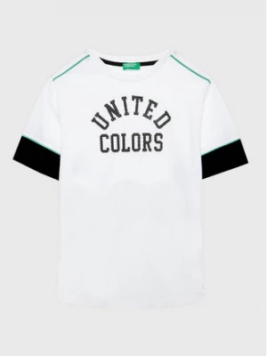 United Colors Of Benetton T-Shirt 3096C10A9 Biały Regular Fit