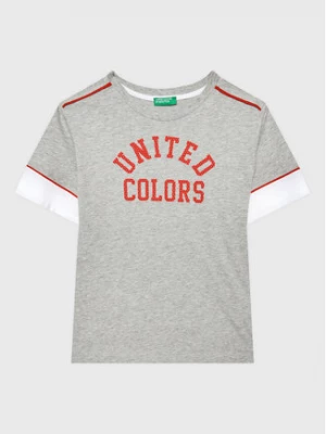 United Colors Of Benetton T-Shirt 3096C10A9 Szary Regular Fit