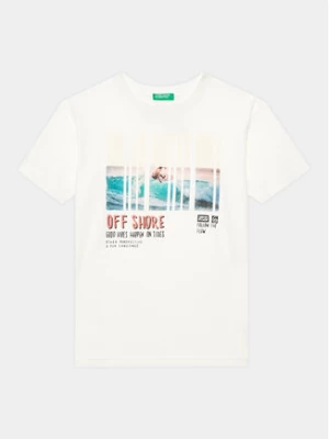 United Colors Of Benetton T-Shirt 3096C10BL Biały Regular Fit