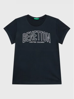 United Colors Of Benetton T-Shirt 3096C10C8 Czarny Regular Fit