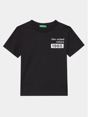 United Colors Of Benetton T-Shirt 3096C10H2 Czarny Regular Fit