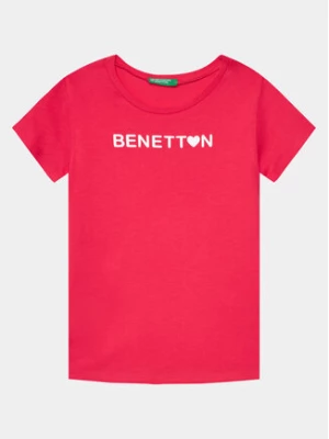 United Colors Of Benetton T-Shirt 3096C10H9 Różowy Regular Fit