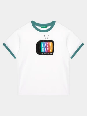 United Colors Of Benetton T-Shirt 3096C10HI Biały Regular Fit