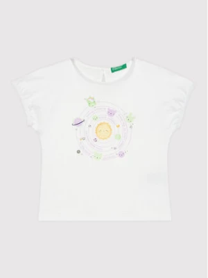 United Colors Of Benetton T-Shirt 3096G101H Biały Regular Fit