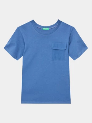 United Colors Of Benetton T-Shirt 3096G1097 Niebieski Regular Fit