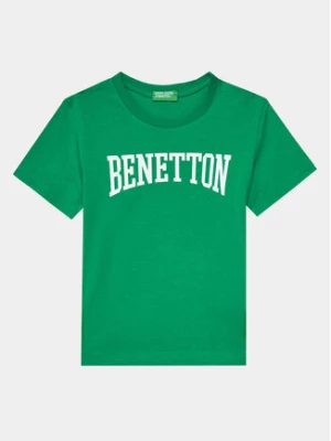 United Colors Of Benetton T-Shirt 3096G10CX Zielony Regular Fit