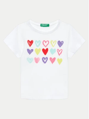 United Colors Of Benetton T-Shirt 3096G10ES Biały Regular Fit