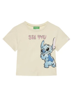 United Colors Of Benetton T-Shirt 35RYG10HQ Beżowy Regular Fit