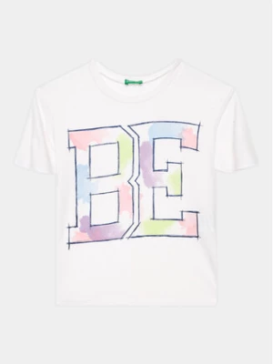 United Colors Of Benetton T-Shirt 398BC10BY Biały Regular Fit