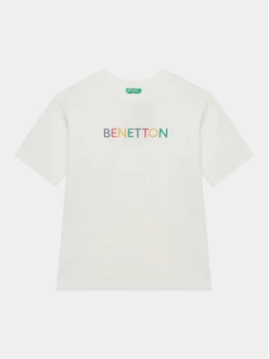 United Colors Of Benetton T-Shirt 3BL0C10DY Biały Regular Fit