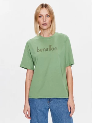 United Colors Of Benetton T-Shirt 3BL0D103H Zielony Regular Fit